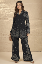 Black Embroidered Co-ord Set