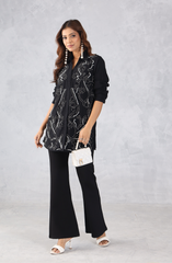 Black & Pearl Embellished Shirt