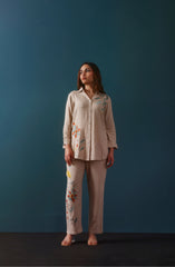 Linen Embroidered Co-ord Set