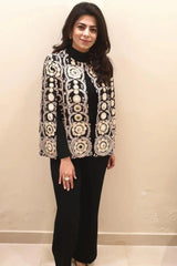 Timeless Black Embroidered Cape