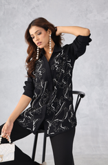 Black & Pearl Embellished Shirt