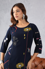 Black Embroidered Dress