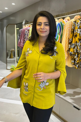Mustard Embellished Shirt