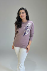 Lilac Embellished Sweater