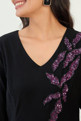 Black Embellished Gown