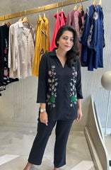 Black Embellished Co-ord Set