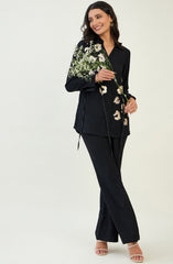 Black Rexin Co-ord set