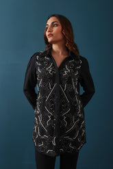 Black & Pearl Embellished Shirt