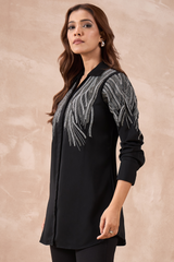 Black Embellished Shirt