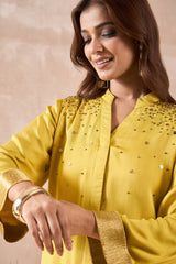 Mustard Yellow Embellished Co-Ord Set
