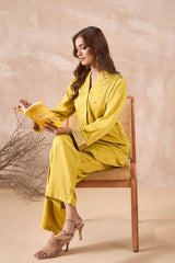 Mustard Yellow Embellished Co-Ord Set