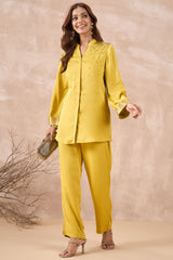 Mustard Yellow Embellished Co-Ord Set