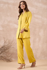 Mustard Yellow Embellished Co-Ord Set