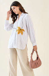 White Patch Work Shirt