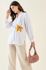 White Patch Work Shirt