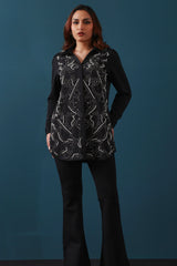 Black & Pearl Embellished Shirt