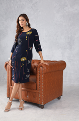 Black Embroidered Dress