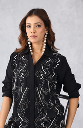 Black & Pearl Embellished Shirt