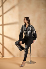 Timeless Black & White Embroidered Co-Ord Set