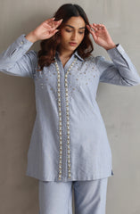 Pearl Cotton Denim Co-ord set