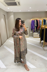 Woolen Floral Printed Kurta Set