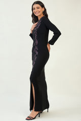 Black Embellished Gown