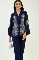 Navy Blue Dori Co-ord Set