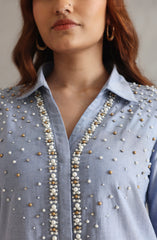 Pearl Cotton Denim Co-ord set