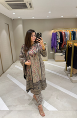 Woolen Floral Printed Kurta Set