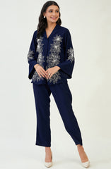 Navy Blue Dori Co-ord Set