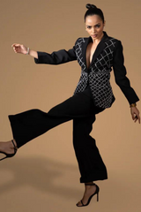 Embellished Blazer Set