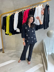 Black Embellished Top