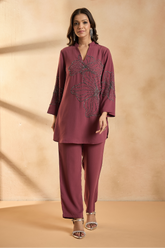 Cherry Pink Embellished Co-Ord Set