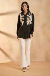 Olive Spark Sequin Shirt