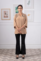Semi Formal Beige Top