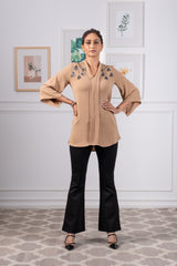 Semi Formal Beige Top