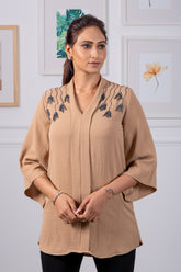 Semi Formal Beige Top