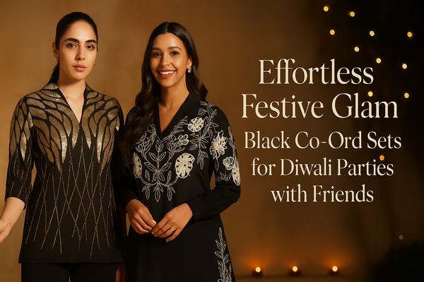 Effortless Festive Glam: Black Co-Ord Sets for Diwali Parties with Friends