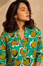 Green Abstract Floral Printed Shirt