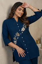 Teal Embroidered Co-ord Set