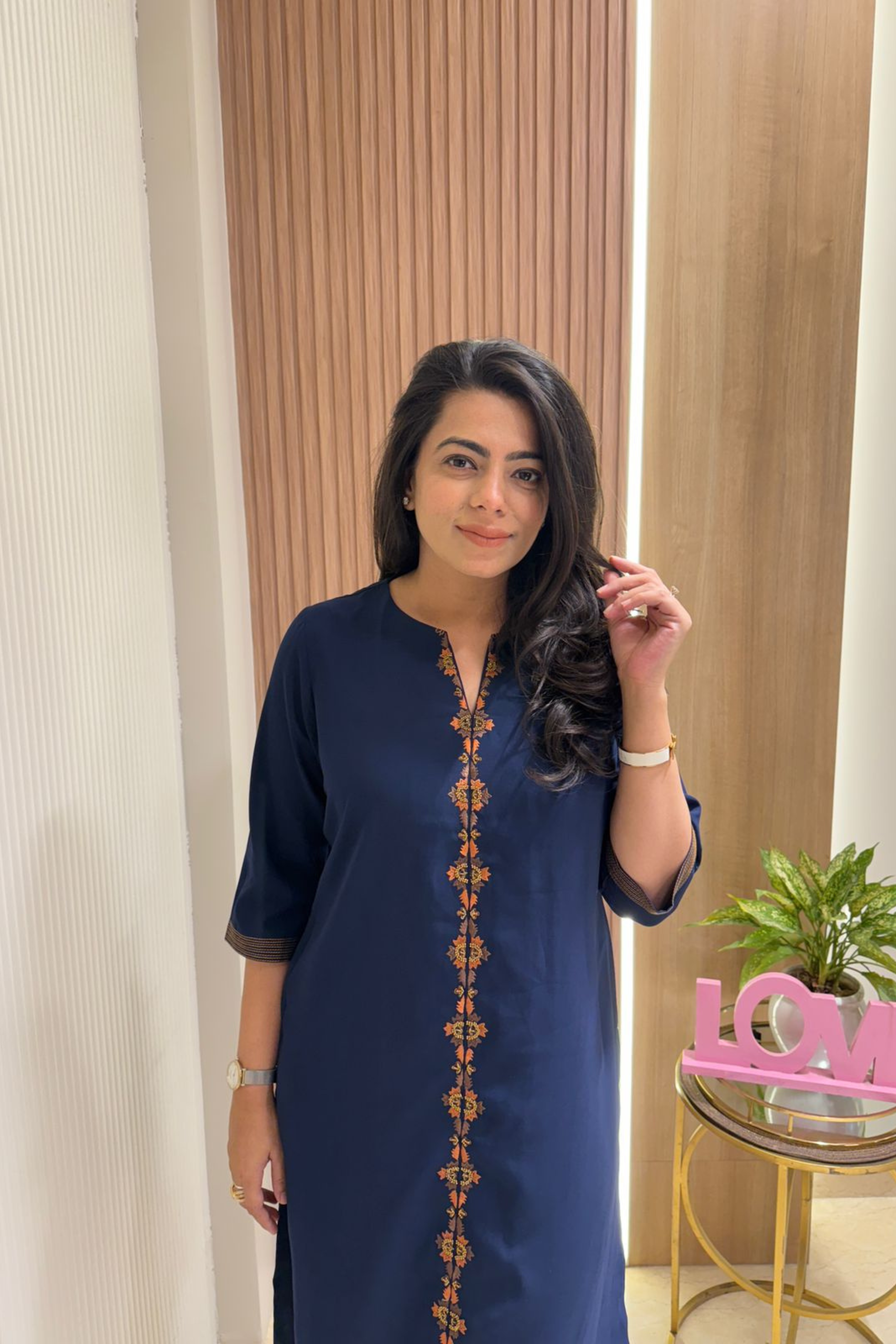 Elegant Midnight Blue Kurta