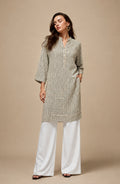Beige Contemporary Printed Kurti