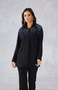 Black Midnight Spark Embellished Shirt