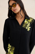 Black Lime Embellished Shirt