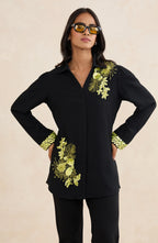 Black Lime Embellished Shirt