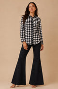 Black & White Geometric Printed Shirt