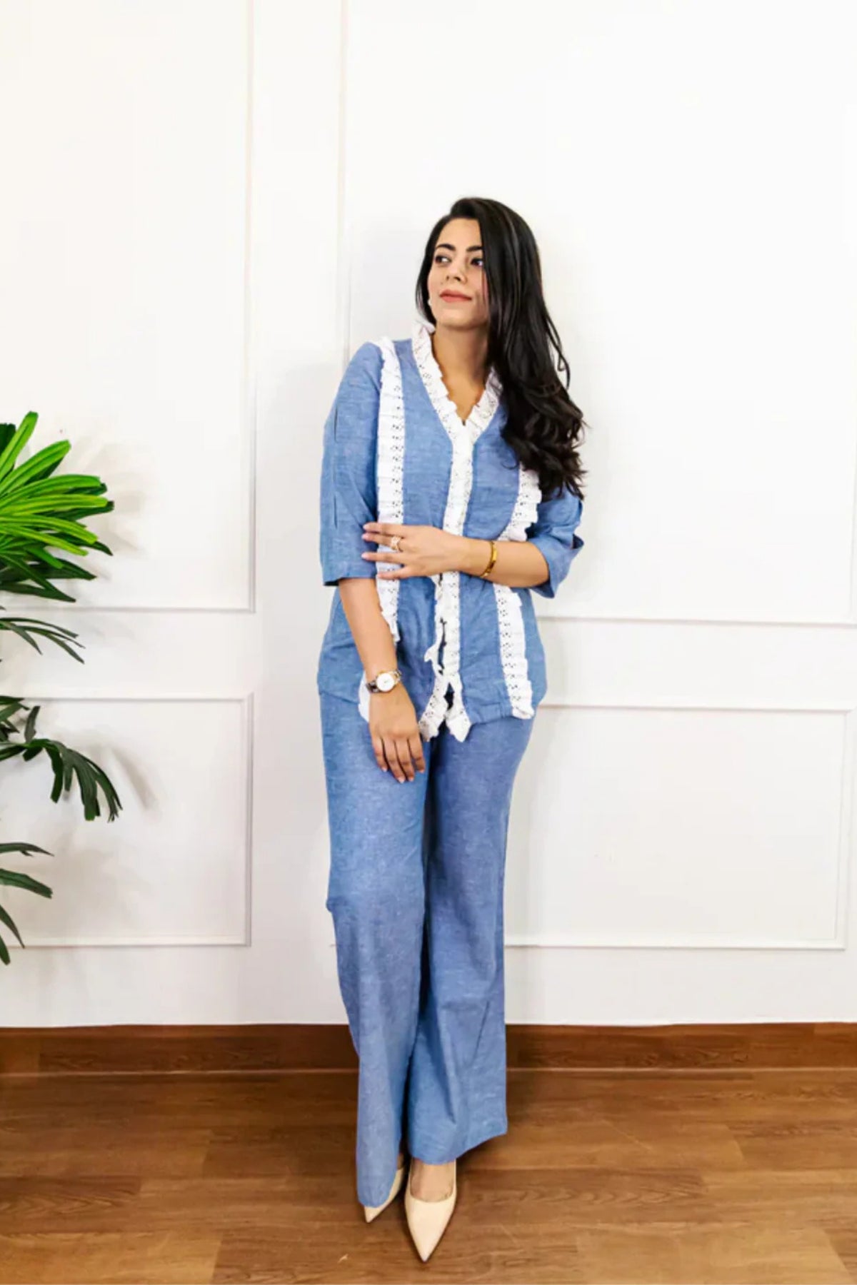 Stylish Cotton Denim Co-ord Set