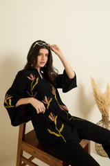 Black Embroidered Shirt