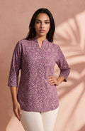 Mauve Floral Printed Shirt