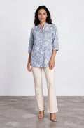 Sky Blue Floral Printed Shirt
